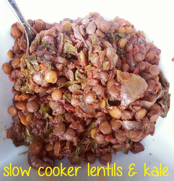 crock pot lentils and kale - i crashed the web